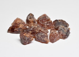 Hessonite Garnet raw gemstones