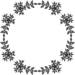 Vector illustration decorative flower frame for ornamnet modern