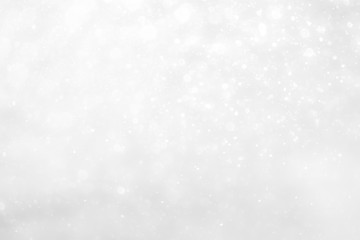 White and Silver lights on bokeh abstract background.