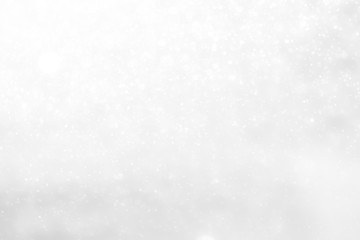 White and Silver lights on bokeh abstract background.