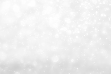 White and Silver lights on bokeh abstract background.