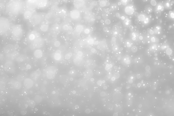 Fototapeta premium White and Silver lights on bokeh abstract background.