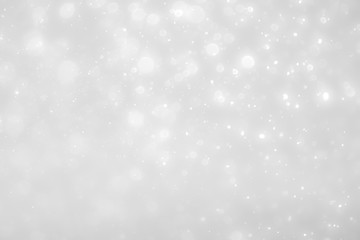White and Silver lights on bokeh abstract background.