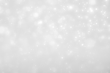 White and Silver lights on bokeh abstract background.