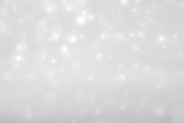 White and Silver lights on bokeh abstract background.