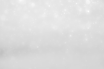 White and Silver lights on bokeh abstract background.