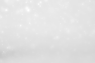 White and Silver lights on bokeh abstract background.