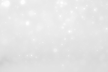 White and Silver lights on bokeh abstract background.