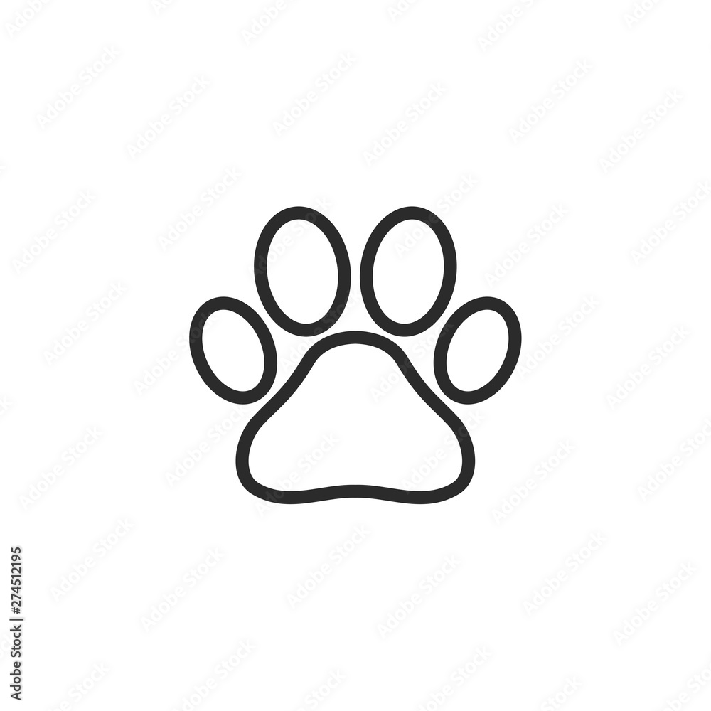 Poster Paw Print icon template black color editable. Paw Print symbol Flat vector sign isolated on white background. Simple logo vector illustration for graphic and web design.
