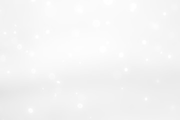 White and Silver lights on bokeh abstract background.