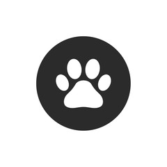Paw Print icon template black color editable. Paw Print symbol Flat vector sign isolated on white background. Simple logo vector illustration for graphic and web design.