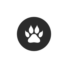 Fototapeta premium Paw Print icon template black color editable. Paw Print symbol Flat vector sign isolated on white background. Simple logo vector illustration for graphic and web design.