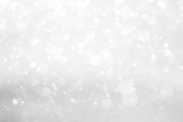 Fototapeta premium White and Silver lights on bokeh abstract background.