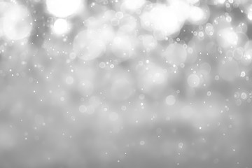 Fototapeta premium White and Silver lights on bokeh abstract background.