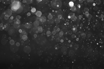 White and Silver lights on bokeh abstract background.