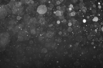 White and Silver lights on bokeh abstract background.