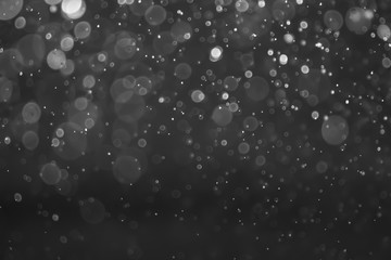 White and Silver lights on bokeh abstract background.