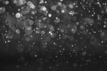 White and Silver lights on bokeh abstract background.