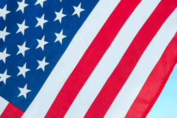 The flag of the United States is packed