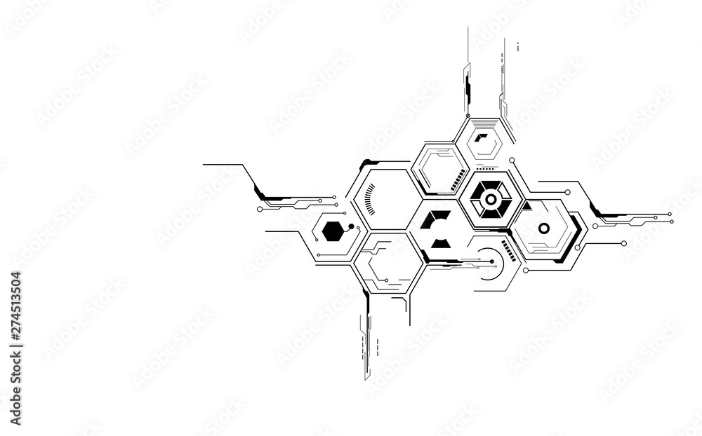 Poster abstract hexagonal structures in technology and science style for you design. vector illustrater eps