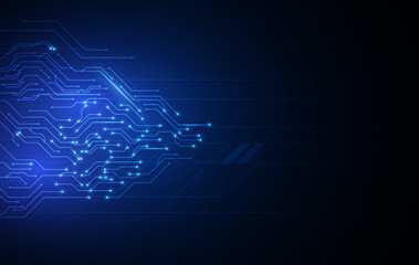 Obraz premium blue technology background with circuit diagram. vector illustration eps10