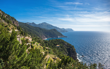 Fototapeta premium Panoramic view of the West coast of Mallorca