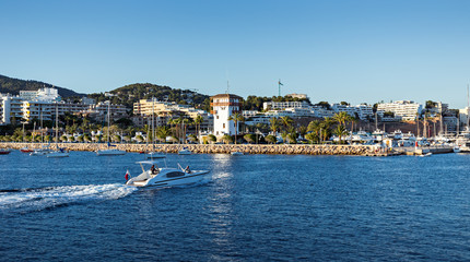 Obraz premium General view on the Bay of Portals Nous, Mallorca