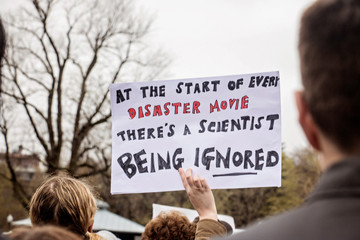 Boston, Massachusetts/USA America- April 22nd, 2017 March for Science. Demonstration, Protest for...