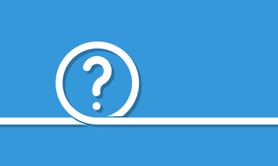 question symbol in white loop, vector illustration