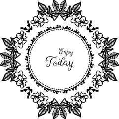 Vector illustration modern flower frame for various card