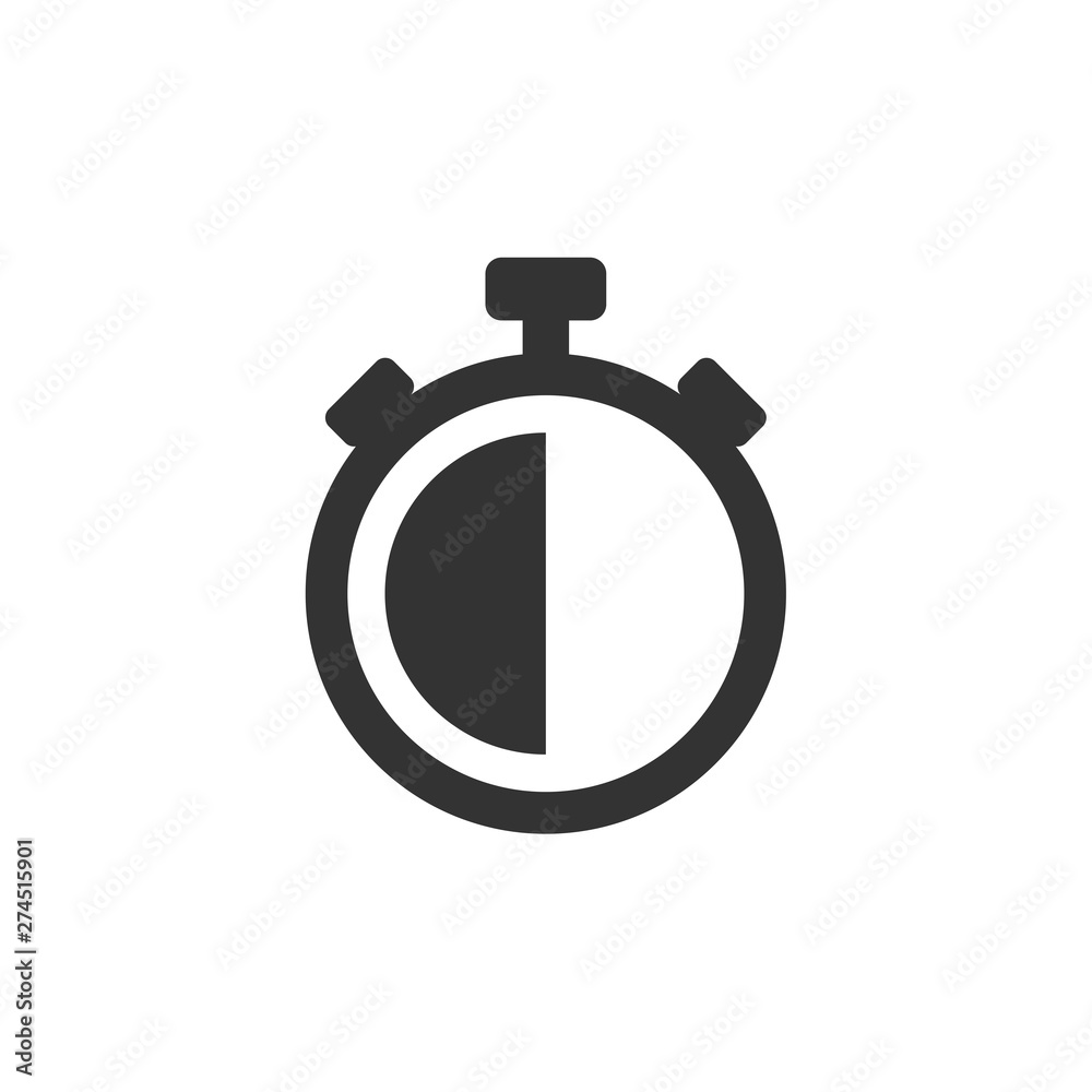 Poster time icon template black color editable. clock symbol flat vector sign isolated on white background.