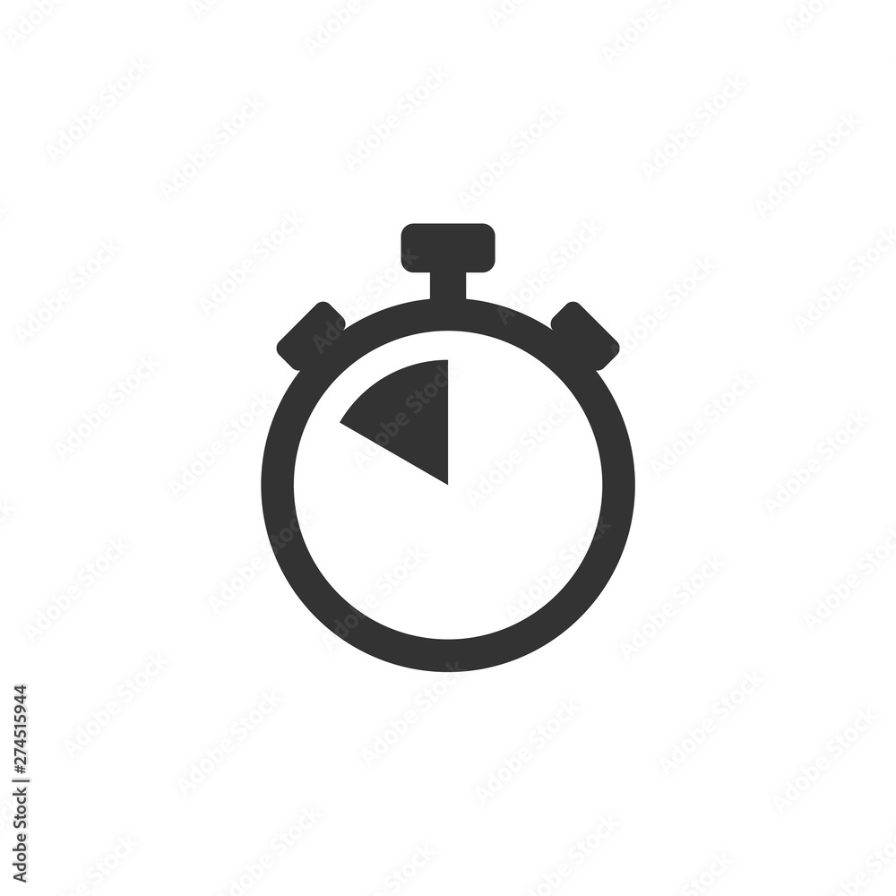 Aufkleber time icon template black color editable. clock symbol flat vector sign isolated on white background.