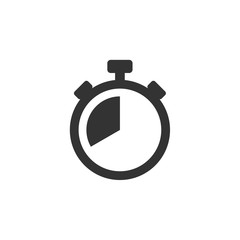 Time icon template black color editable. Clock symbol Flat vector sign isolated on white background. Simple logo vector illustration for graphic and web design.
