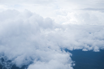Cloud formation taken from an aeroplane.