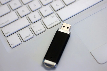 USB drive on laptop
