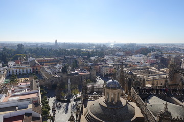 Scenery and sky viewed from the observatory of the Spanish cathedral