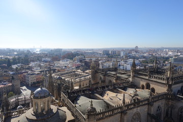 Scenery and sky viewed from the observatory of the Spanish cathedral