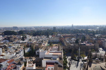 Scenery and sky viewed from the observatory of the Spanish cathedral