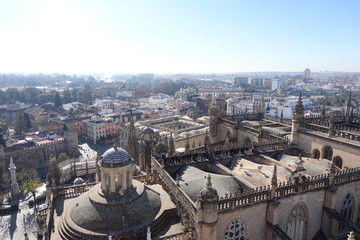 Scenery and sky viewed from the observatory of the Spanish cathedral