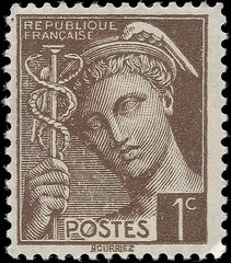 1938 -1942 New Daily Stamps - Mercury