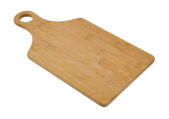 Brown cutting board isolated on white background