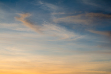 blue sky and cloud. twilight sunset background