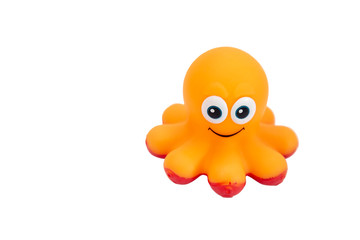 Octopus children bath toy isolated