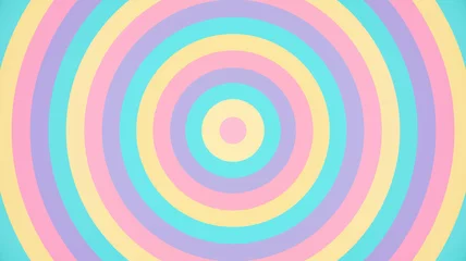 Fotobehang Abstract geometric ray burst rainbow background. Soft gradient pastel Colorful Comic graphic with radial stripe pattern © NotjungCG