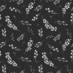 Watercolor floral vector pattern