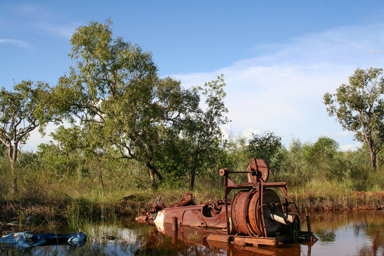 Vintage Car Wrecks In Australian Outback