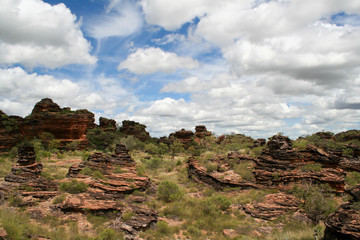 Red and black rocks in Australian Kimberley Region