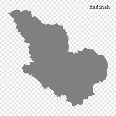 High quality map is a region of Saudi Arabia