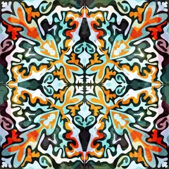 Photo sur Plexiglas Tuiles marocaines motif de couleur abstrait dans le style graffiti Illustration de qualité pour votre conception
