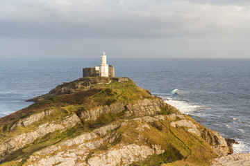 The Mumbles and lighthouse from clifftop